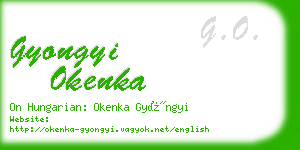gyongyi okenka business card